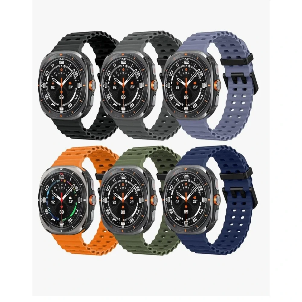 Sport Watch Bands Unisex S/M/L Multicolor‎ 6-Pack Silicone Straps Galaxy